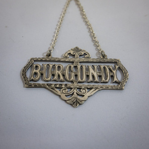 Edwardian Silver Burgundy Wine Label