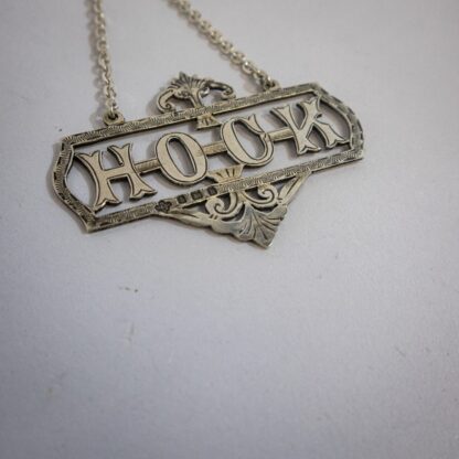 Edwardian Silver Hock Wine Label - Image 2