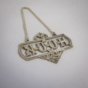 Edwardian Silver Hock Wine Label