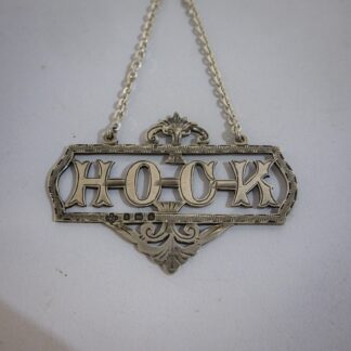 Edwardian Silver Hock Wine Label