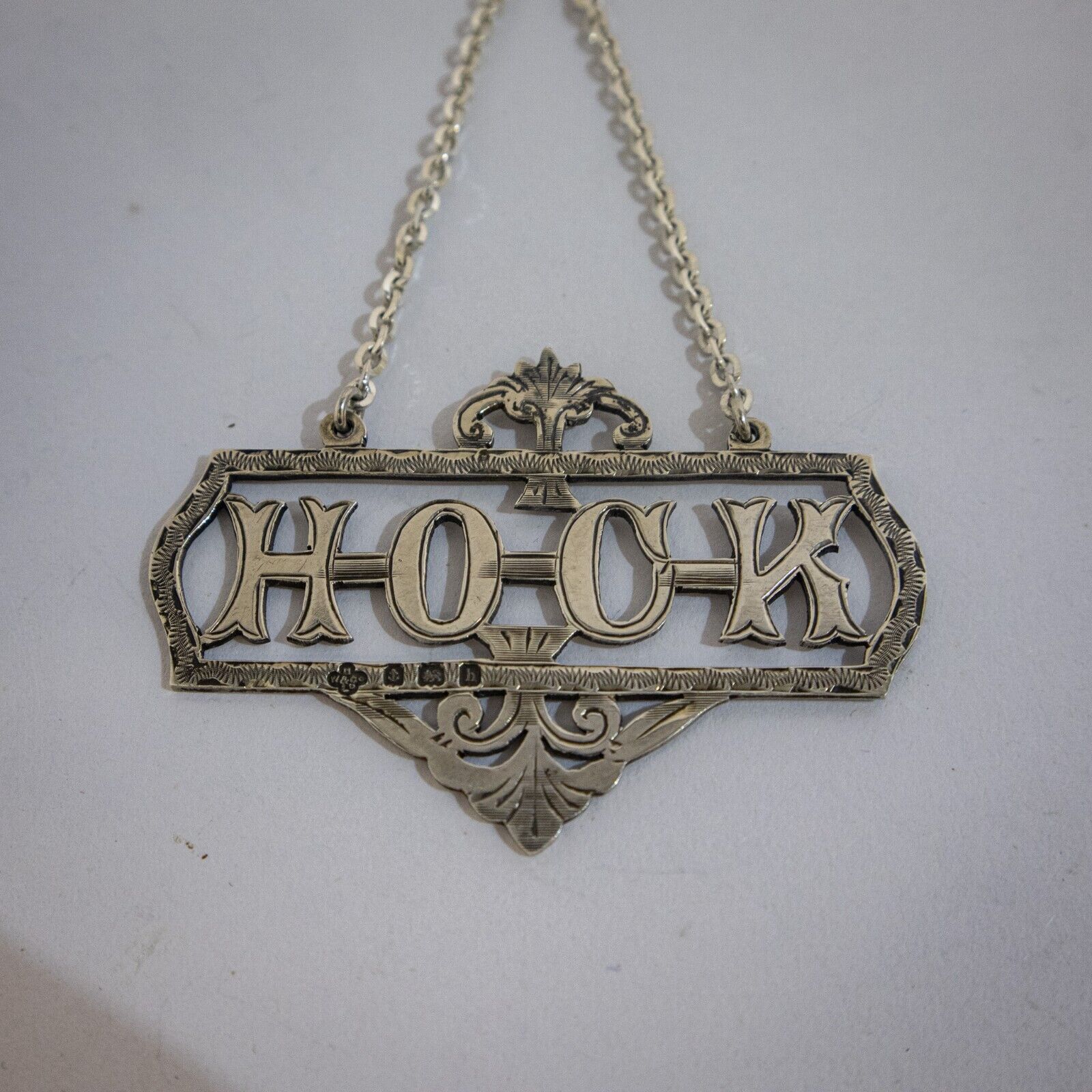 Edwardian Silver Hock Wine Label