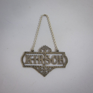 Edwardian Silver Kirsch Wine Label