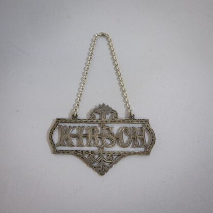 Edwardian Silver Kirsch Wine Label - Image 2