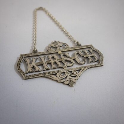Edwardian Silver Kirsch Wine Label - Image 3