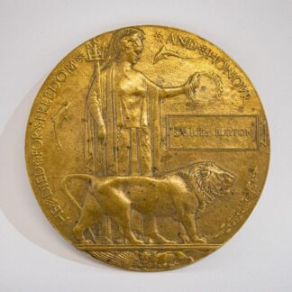 First World War Memorial Plaque with Papers