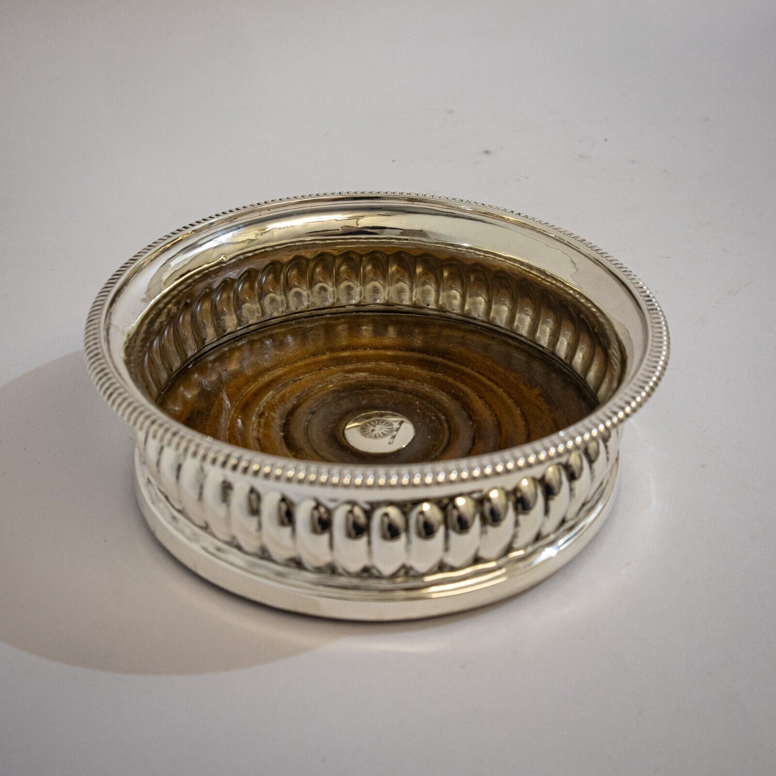 George lll Silver & Mahogany Wine Coaster