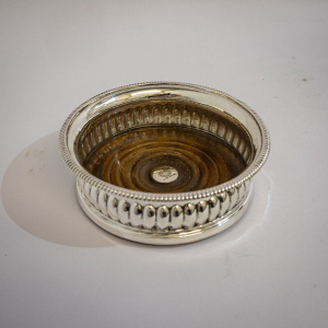 George lll Silver & Mahogany Wine Coaster