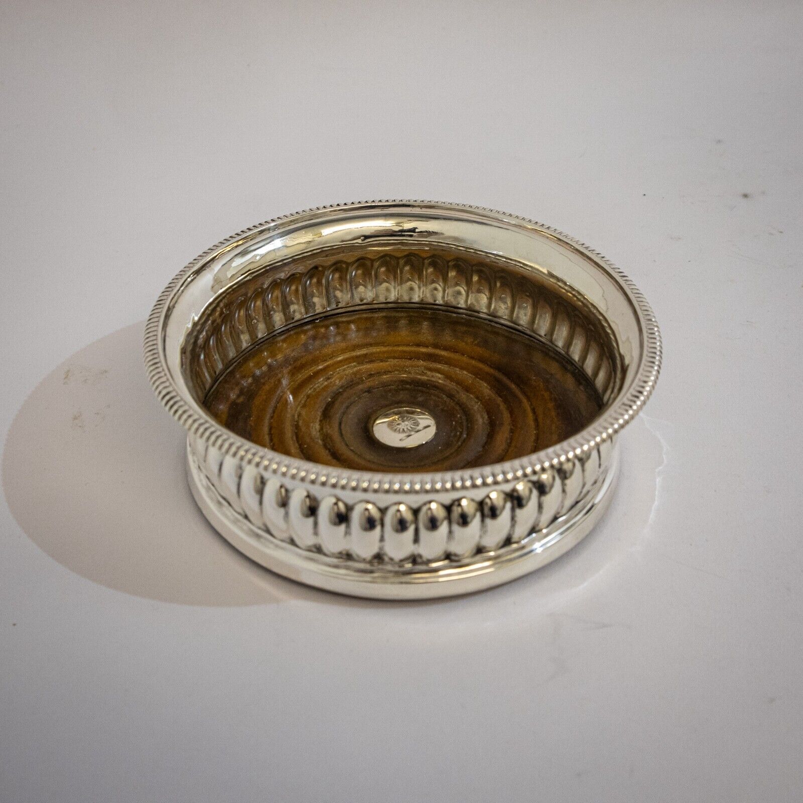 George lll Silver & Mahogany Wine Coaster