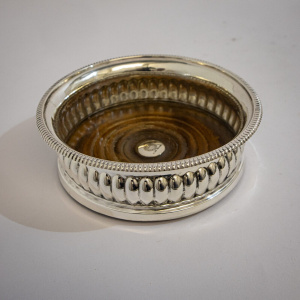 George lll Silver & Mahogany Wine Coaster