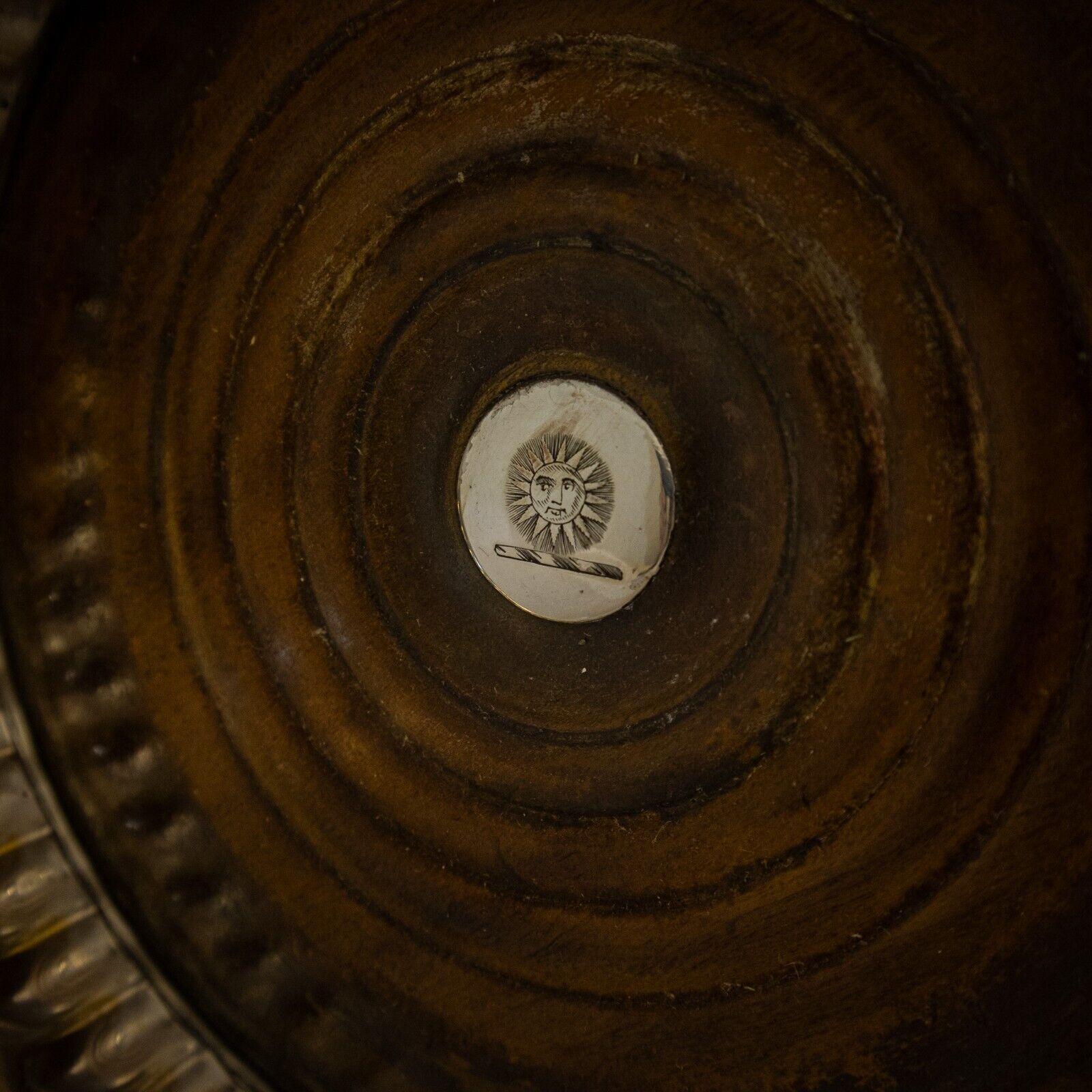 George lll Silver & Mahogany Wine Coaster