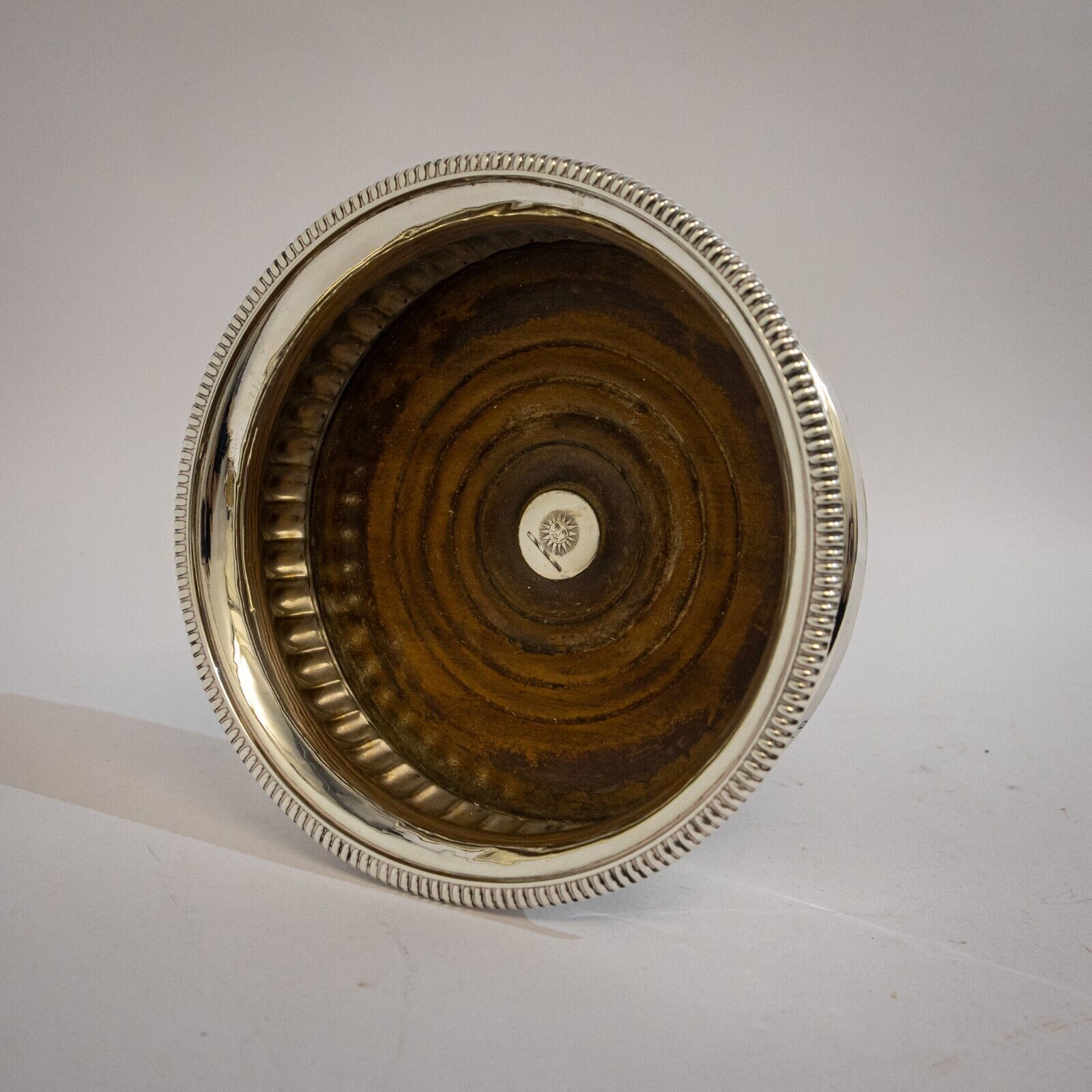 George lll Silver & Mahogany Wine Coaster
