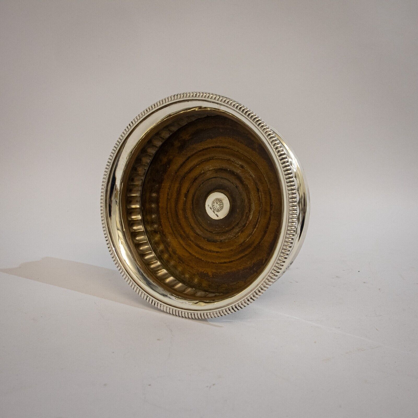 George lll Silver & Mahogany Wine Coaster