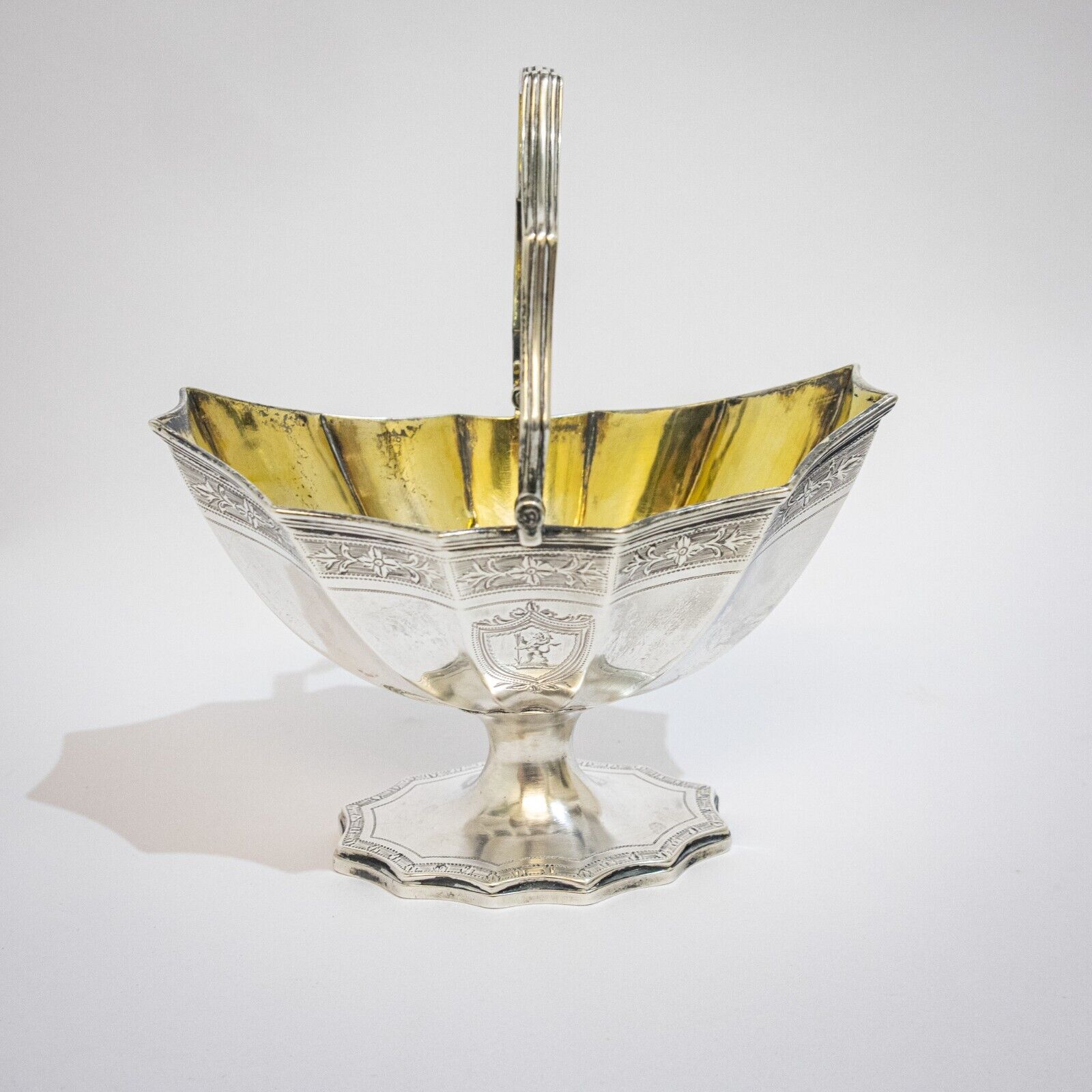 Georgian Silver Bowl with Swing Handle