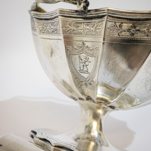 Georgian Silver Bowl with Swing Handle
