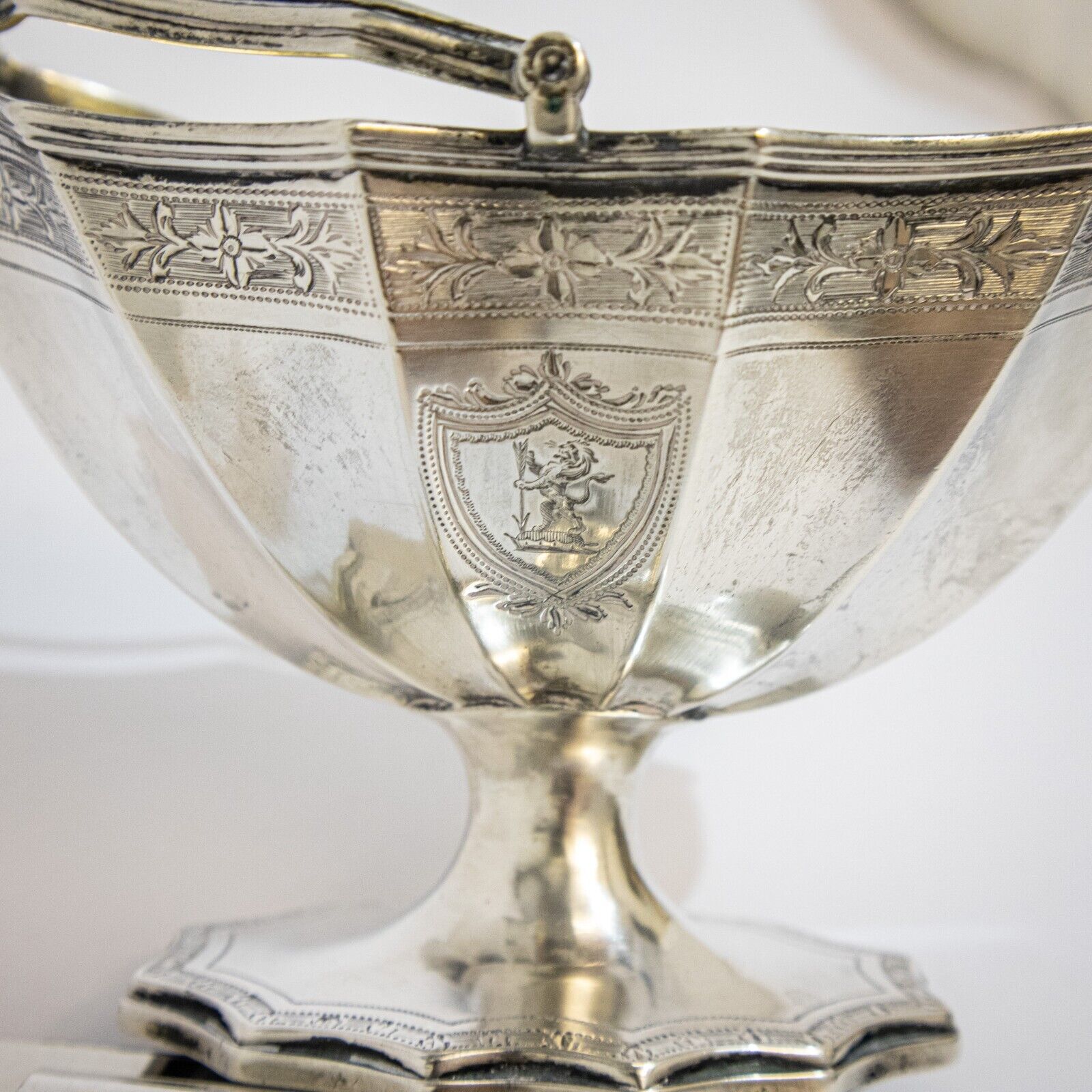 Georgian Silver Bowl with Swing Handle