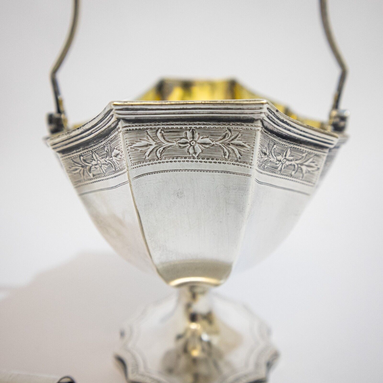 Georgian Silver Bowl with Swing Handle