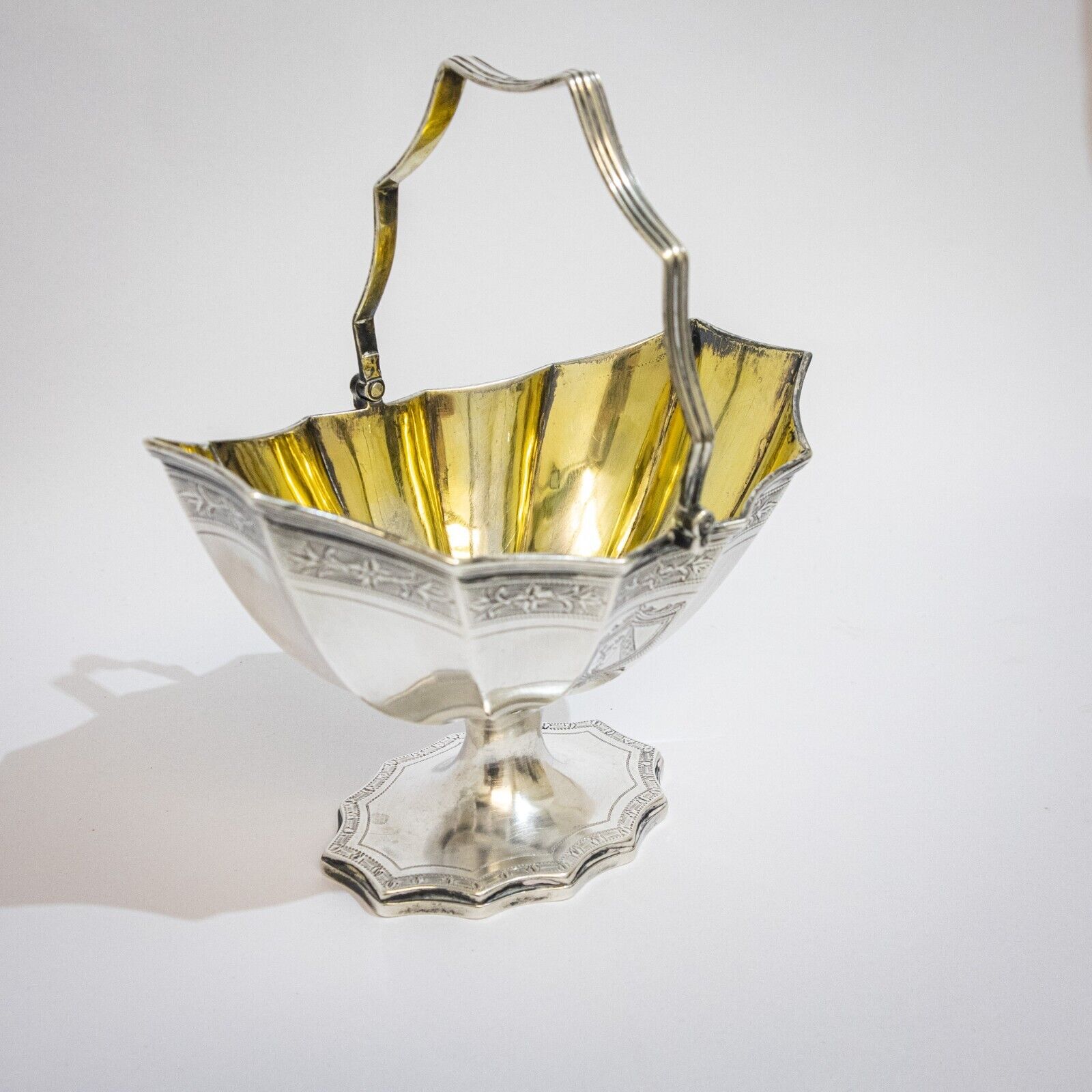 Georgian Silver Bowl with Swing Handle