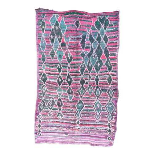 Vintage Purple Traditional Moroccan Berber Rug