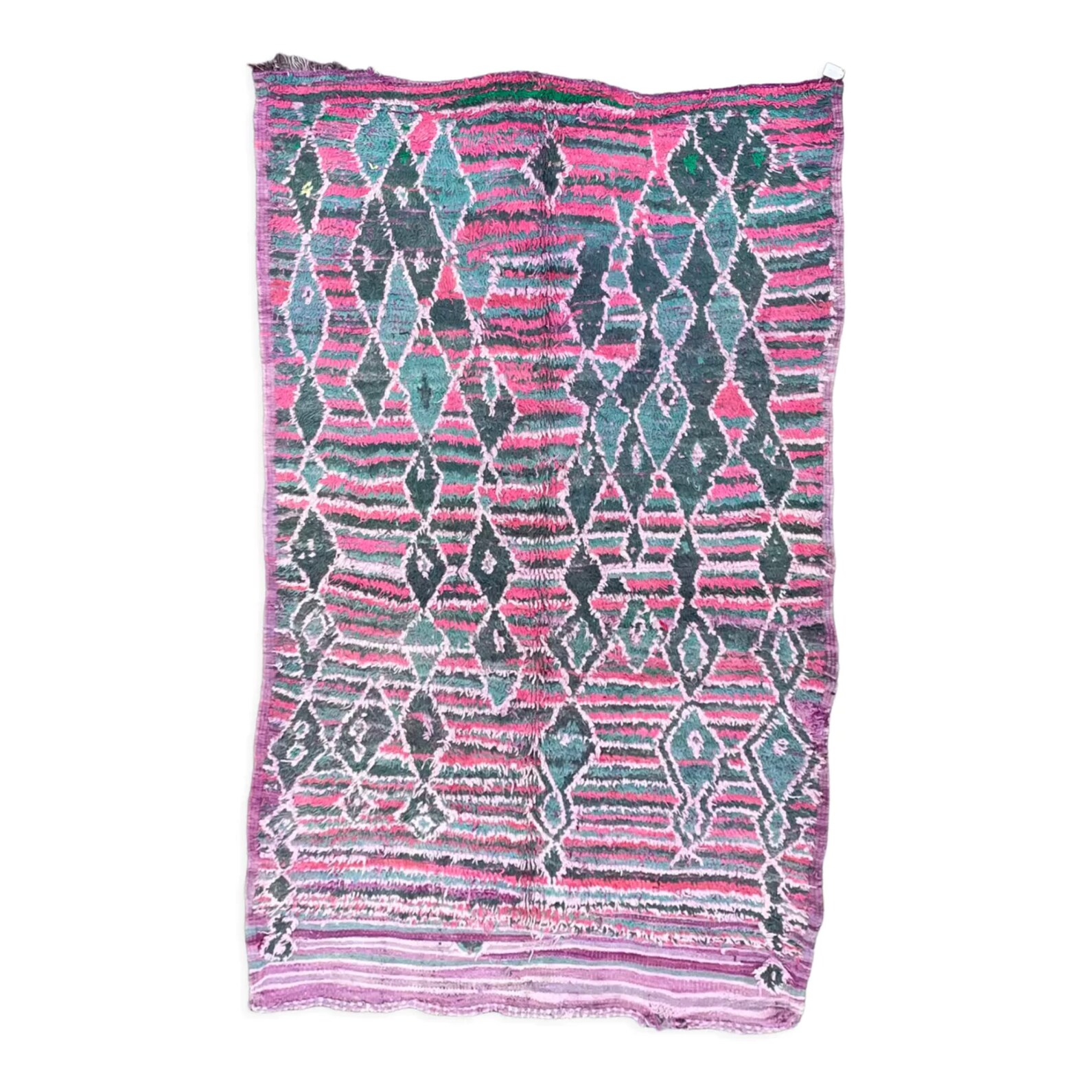 Vintage Purple Traditional Moroccan Berber Rug