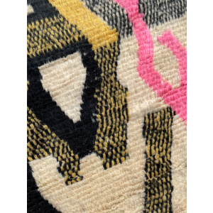 Genuine Abstract Modern Moroccan Berber Boujad Rug