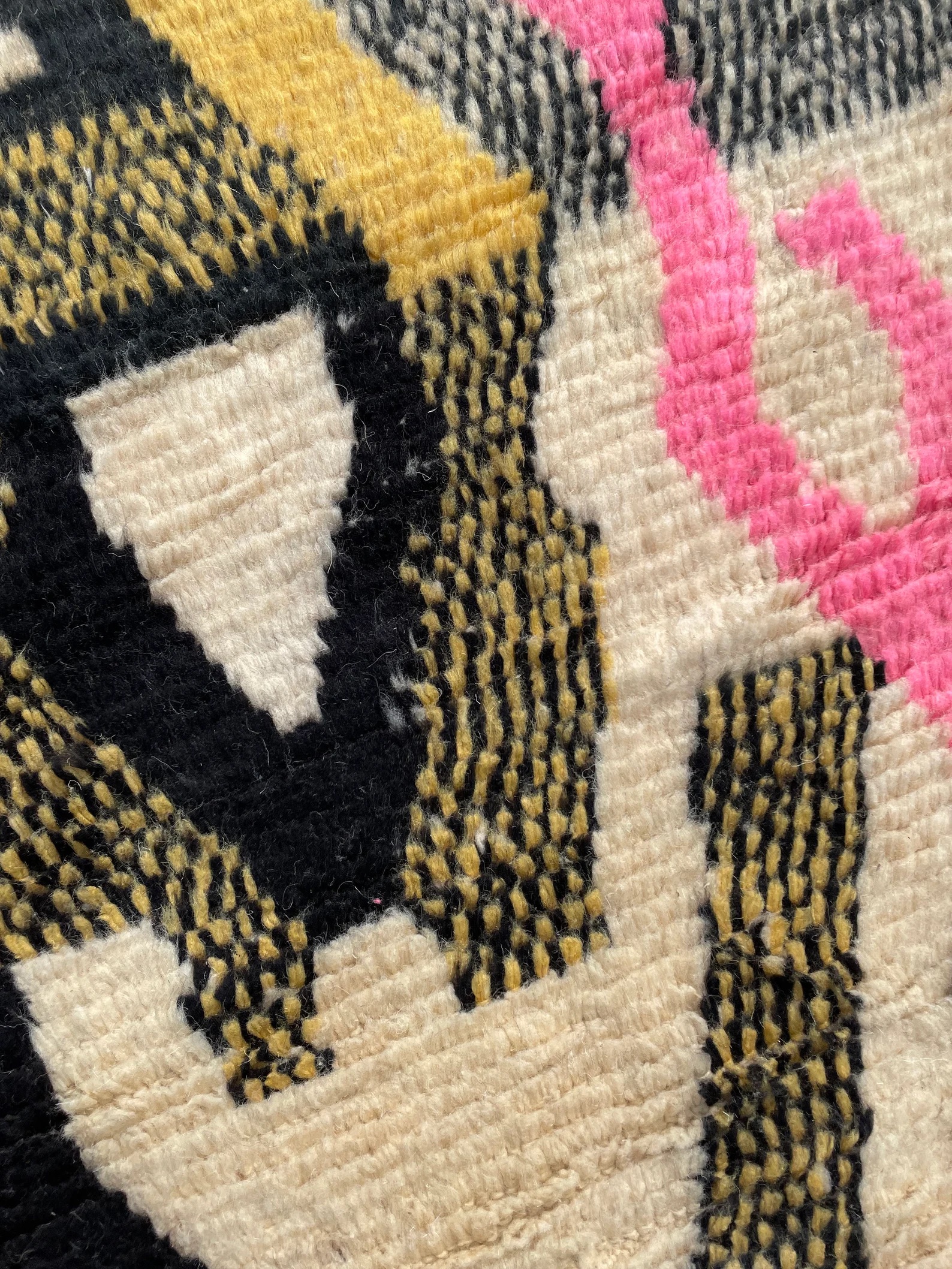 Genuine Abstract Modern Moroccan Berber Boujad Rug