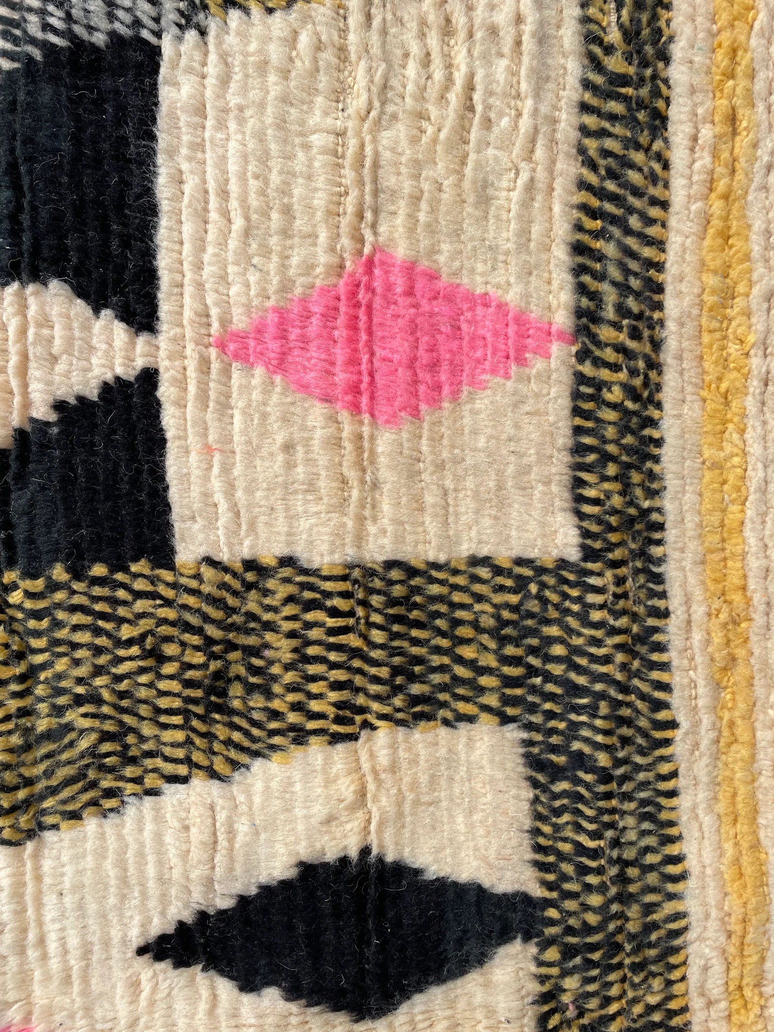 Genuine Abstract Modern Moroccan Berber Boujad Rug