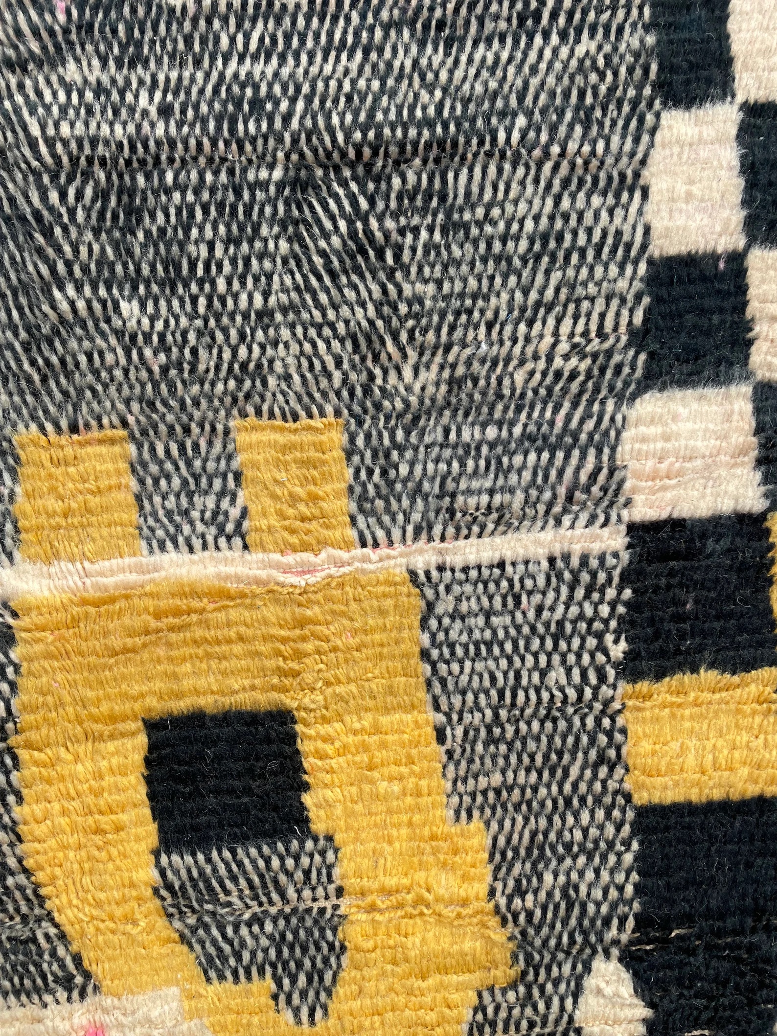 Genuine Abstract Modern Moroccan Berber Boujad Rug