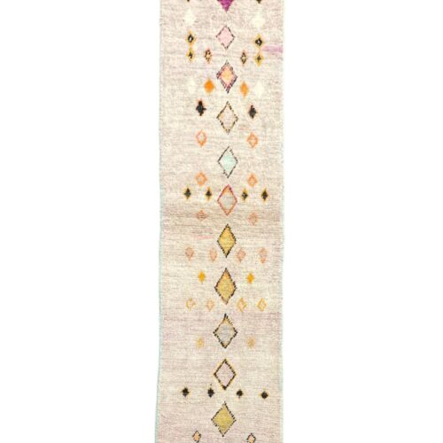 Vintage Traditional Berber Moroccan Runner Rug, Hallway Decor, 1990's
