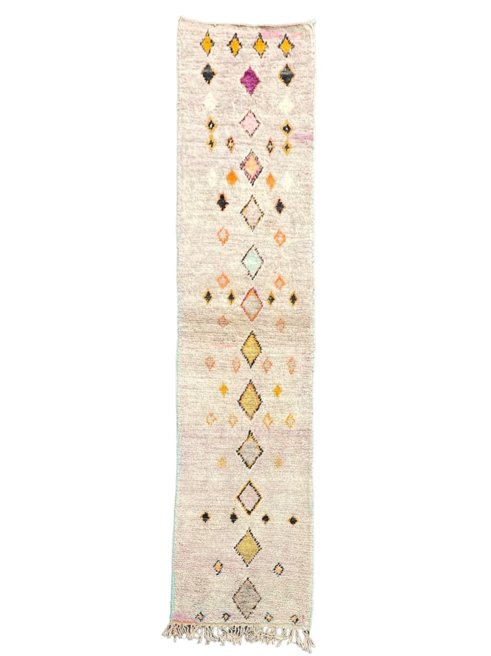 Vintage Traditional Berber Moroccan Runner Rug, Hallway Decor, 1990's