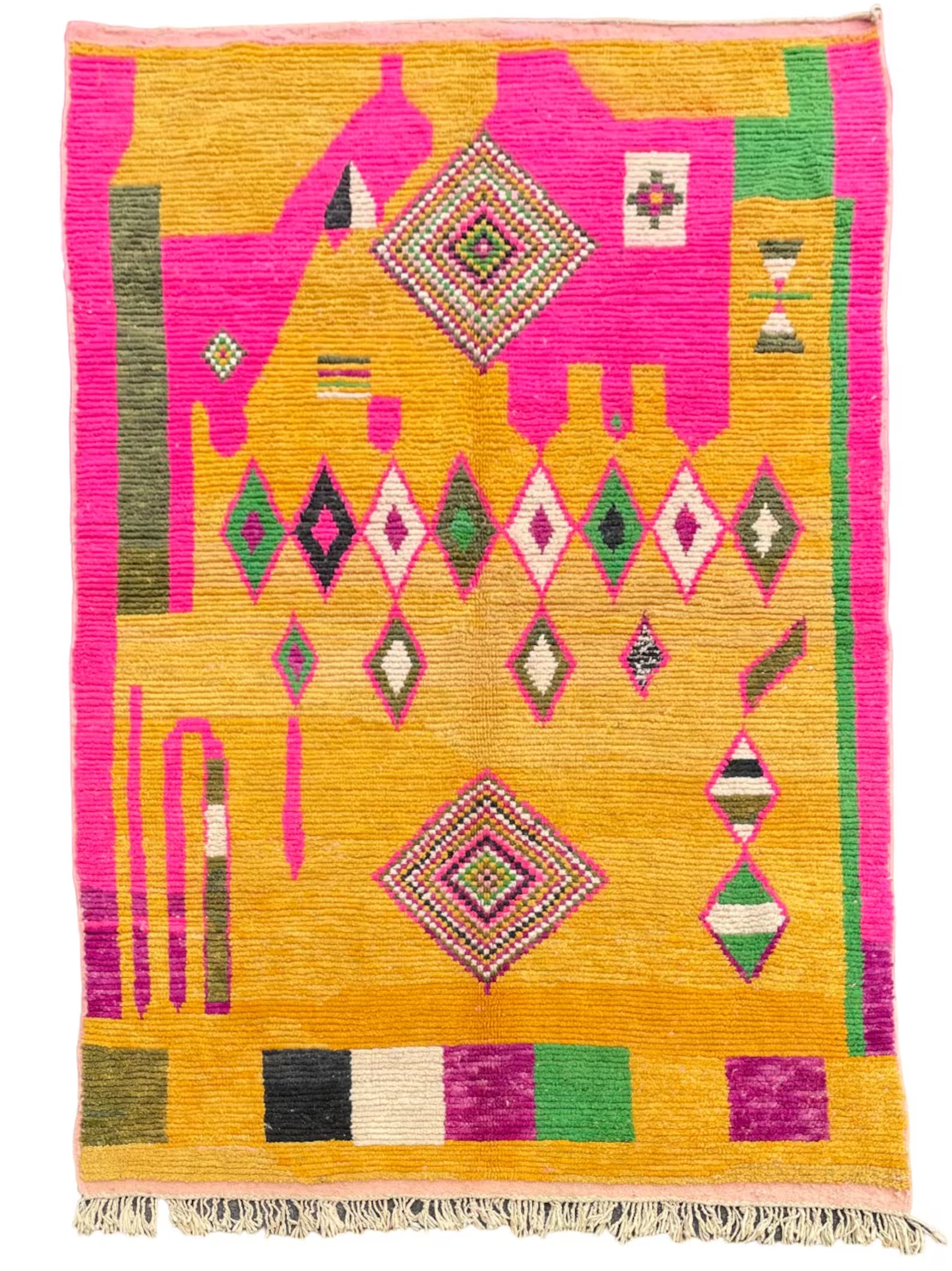 Vintage Genuine Handmade Moroccan Berber Rug, 1990's