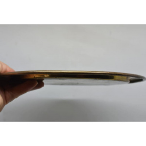 Brass Shot Glasses and tray set, Decorative metal goblets with platter