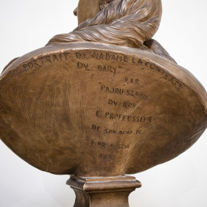Large Painted Terracotta Bust of Madame Du Barry After Augustin Pajou