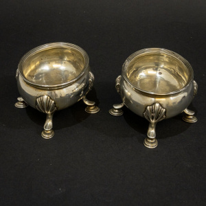Pair of George III Silver Salts by Hester Bateman
