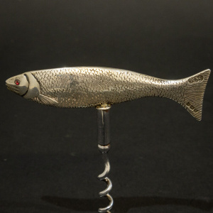 Rare Silver Fish Corkscrew