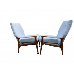 Mid-Century Danish Teak Lounge Chairs By Fred Lowen