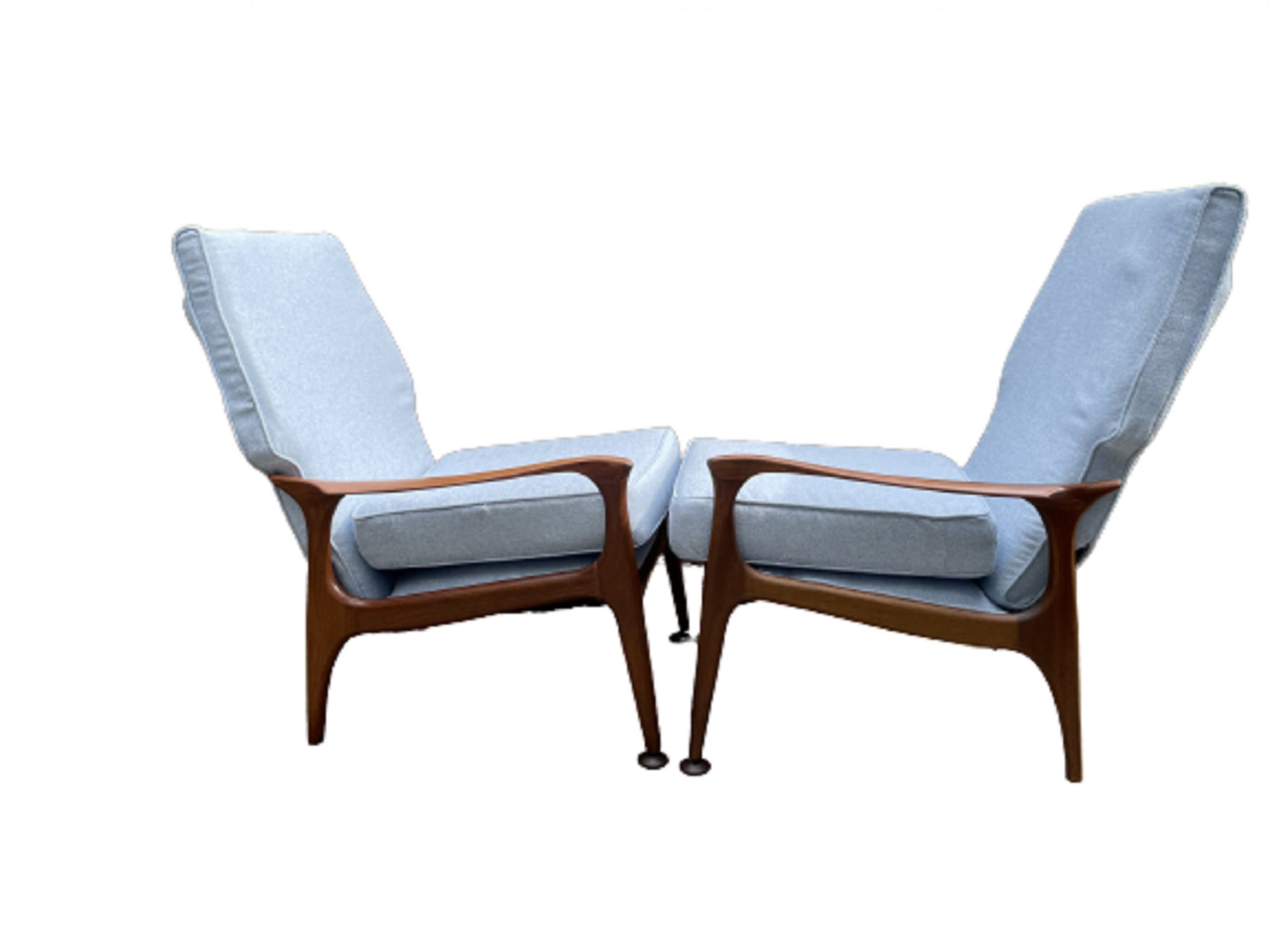 Mid-Century Danish Teak Lounge Chairs By Fred Lowen