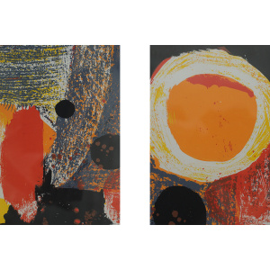 Kulo Green, Composition, Color Lithography, Framed