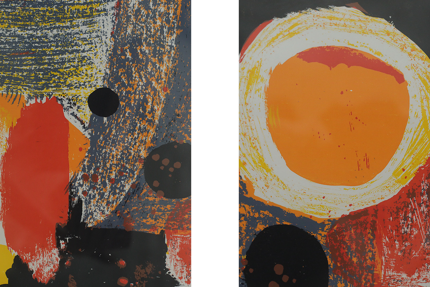 Kulo Green, Composition, Color Lithography, Framed