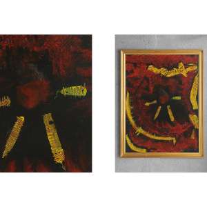 Roald Ditmer, Abstract Composition, Oil on Canvas Paintings, 1999, Framed