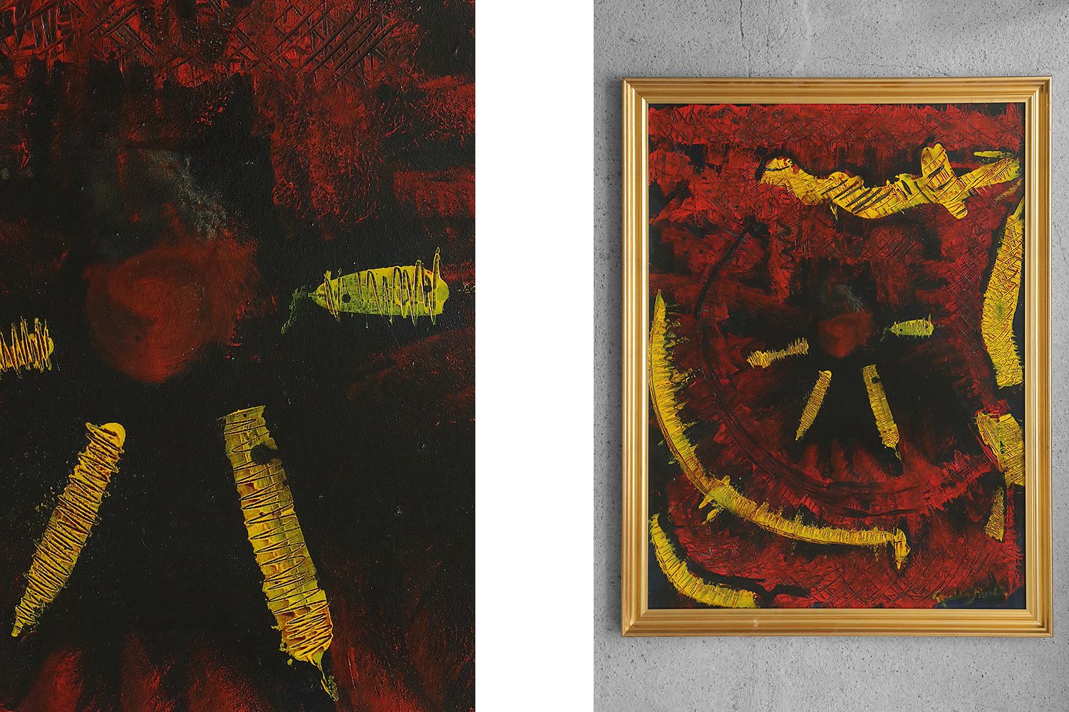 Roald Ditmer, Abstract Composition, Oil on Canvas Paintings, 1999, Framed
