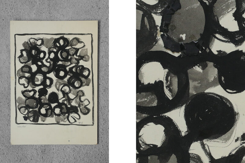 Margareta Treutiger, Vattenväxt, Mixed Media on Board, 1965