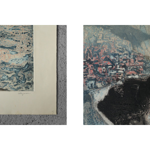 Lawrence Heyman, Seacoast, Etching on Arches Paper, 1960s