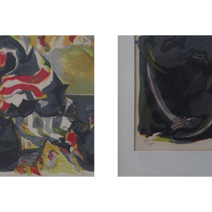Bata Mihailović, Horisont, Color Lithography, 1976, Framed