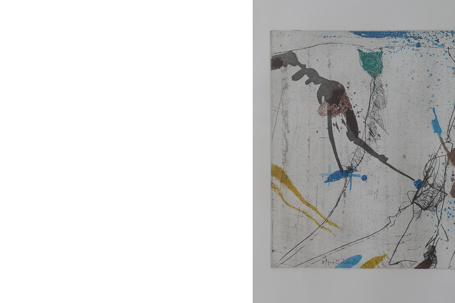 Armin Sandig, Schlümpfe, Color Etching, 1987, Framed