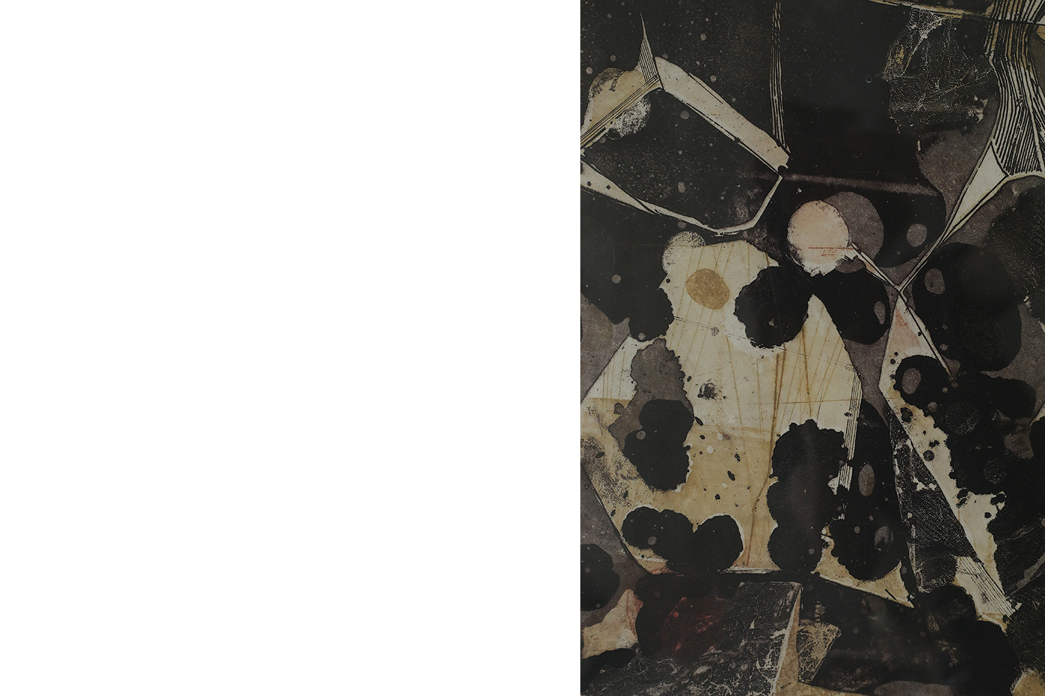Thormod Larsen, Composition, Color Etching, 1961, Framed