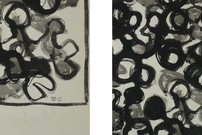 Margareta Treutiger, Vattenväxt, Mixed Media on Board, 1965