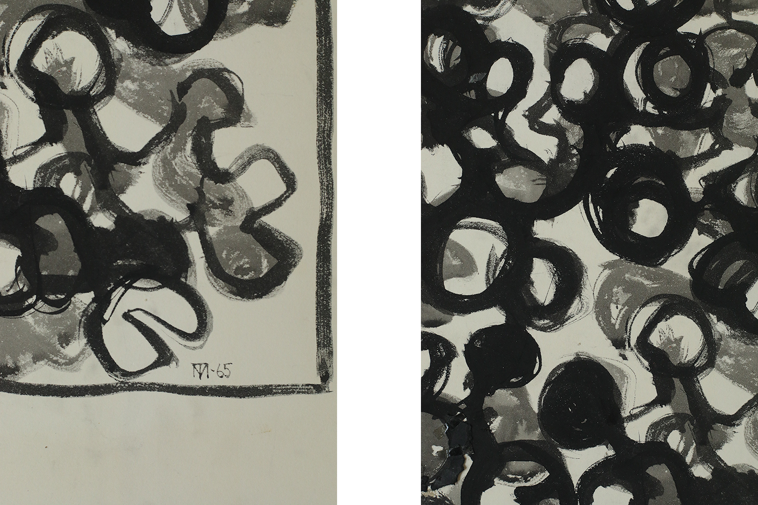 Margareta Treutiger, Vattenväxt, Mixed Media on Board, 1965