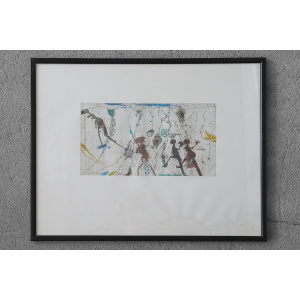 Armin Sandig, Schlümpfe, Color Etching, 1987, Framed