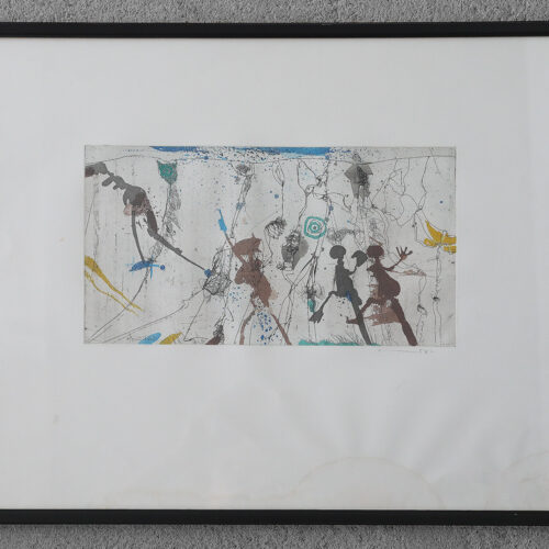 Armin Sandig, Schlümpfe, Color Etching, 1987, Framed