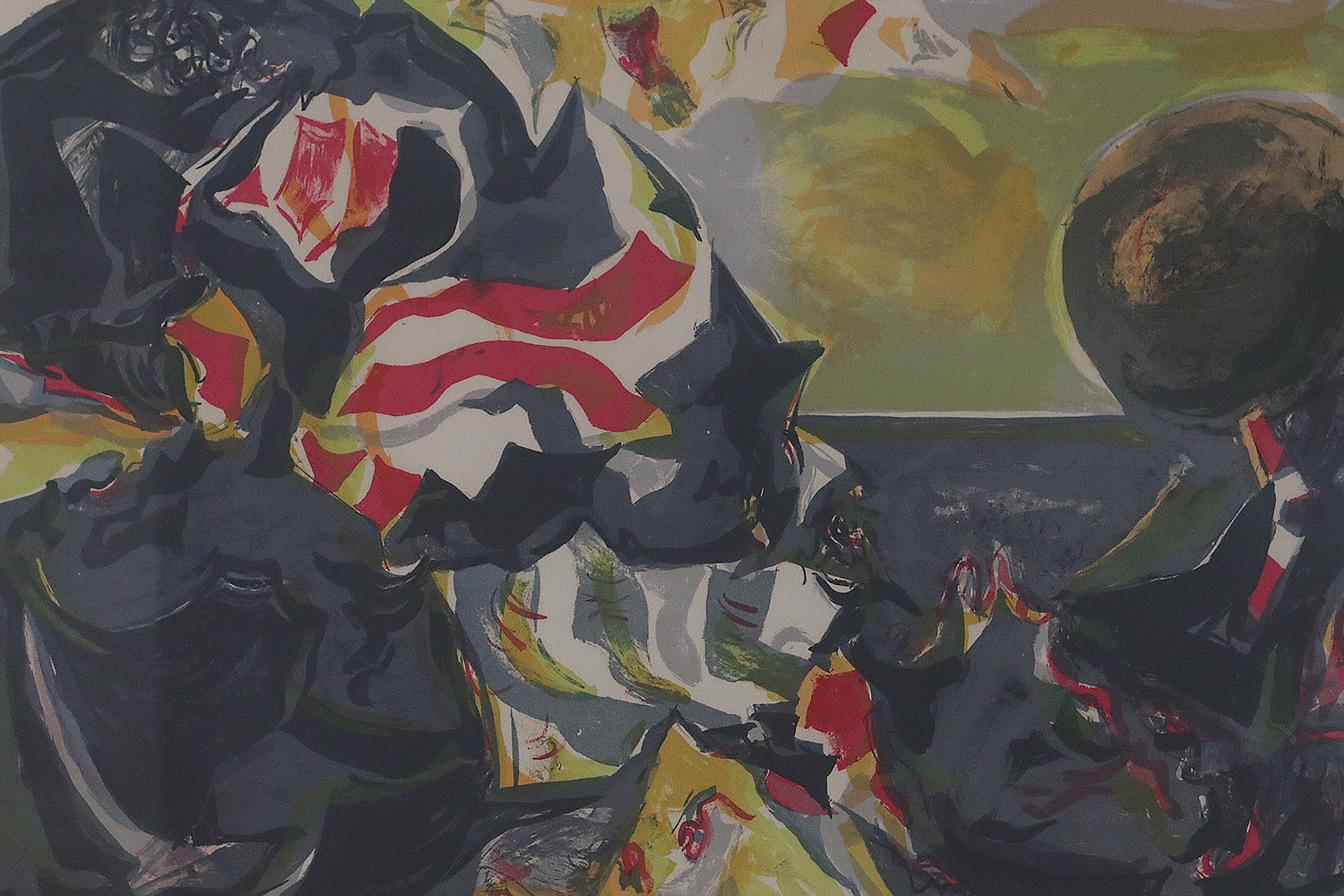Bata Mihailović, Horisont, Color Lithography, 1976, Framed